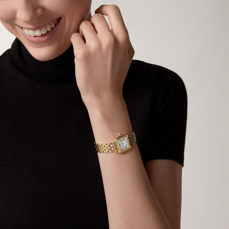 PANTHERE DE CARTIER WATCH SMALL MODEL QUARTZ MOVEMENT YELLOW GOLD DIAMONDS CRWJPN0048 - Image 6