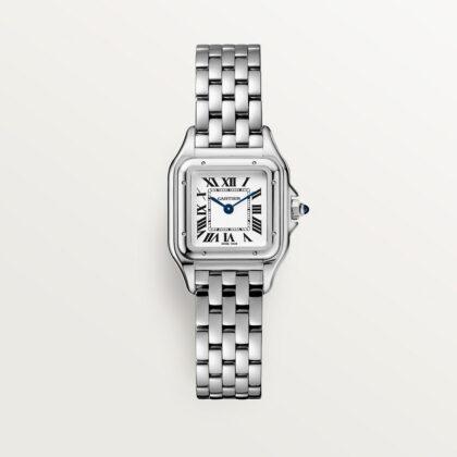 PANTHERE DE CARTIER WATCH SMALL MODEL SMALL MODEL QUARTZ MOVEMENT STEEL CRWSPN0006
