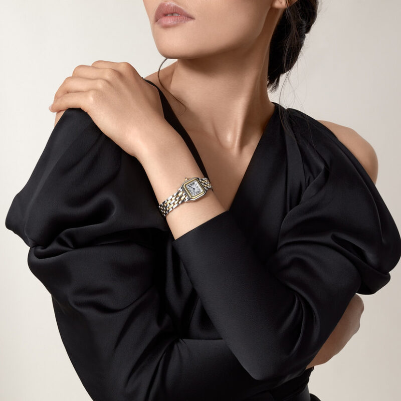 PANTHERE DE CARTIER WATCH SMALL MODEL QUARTZ MOVEMENT YELLOW GOLD STEEL CRW2PN0006 - Image 9