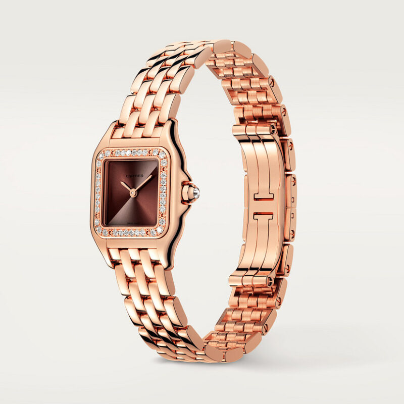 PANTHERE DE CARTIER WATCH SMALL MODEL QUARTZ MOVEMENT ROSE GOLD DIAMONDS CRWJPN0035 - Image 2