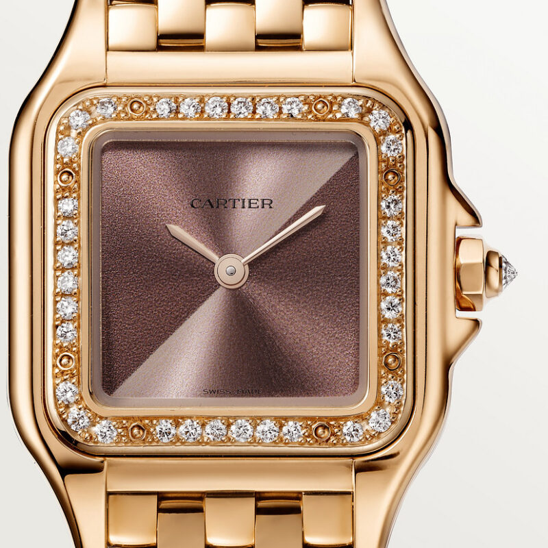PANTHERE DE CARTIER WATCH SMALL MODEL QUARTZ MOVEMENT ROSE GOLD DIAMONDS CRWJPN0035 - Image 3