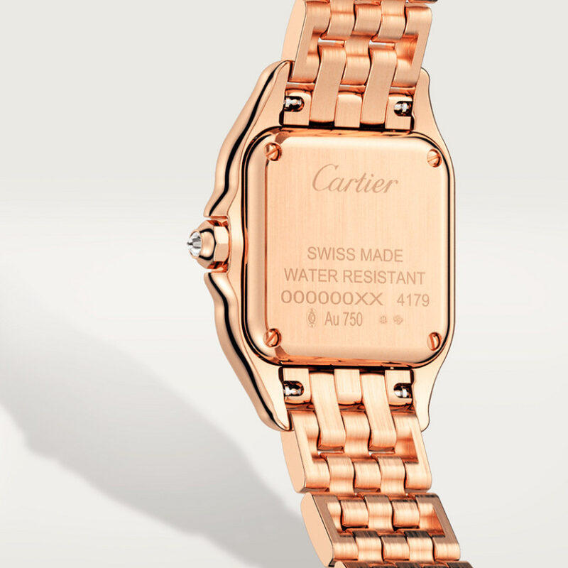 PANTHERE DE CARTIER WATCH SMALL MODEL QUARTZ MOVEMENT ROSE GOLD DIAMONDS CRWJPN0035 - Image 4
