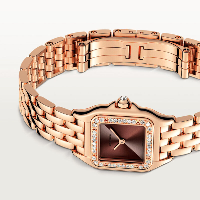 PANTHERE DE CARTIER WATCH SMALL MODEL QUARTZ MOVEMENT ROSE GOLD DIAMONDS CRWJPN0035 - Image 7