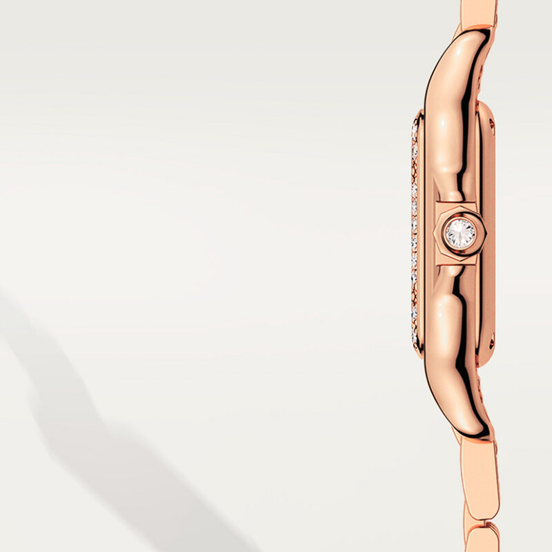 PANTHERE DE CARTIER WATCH SMALL MODEL QUARTZ MOVEMENT ROSE GOLD DIAMONDS CRWJPN0049 - Image 3