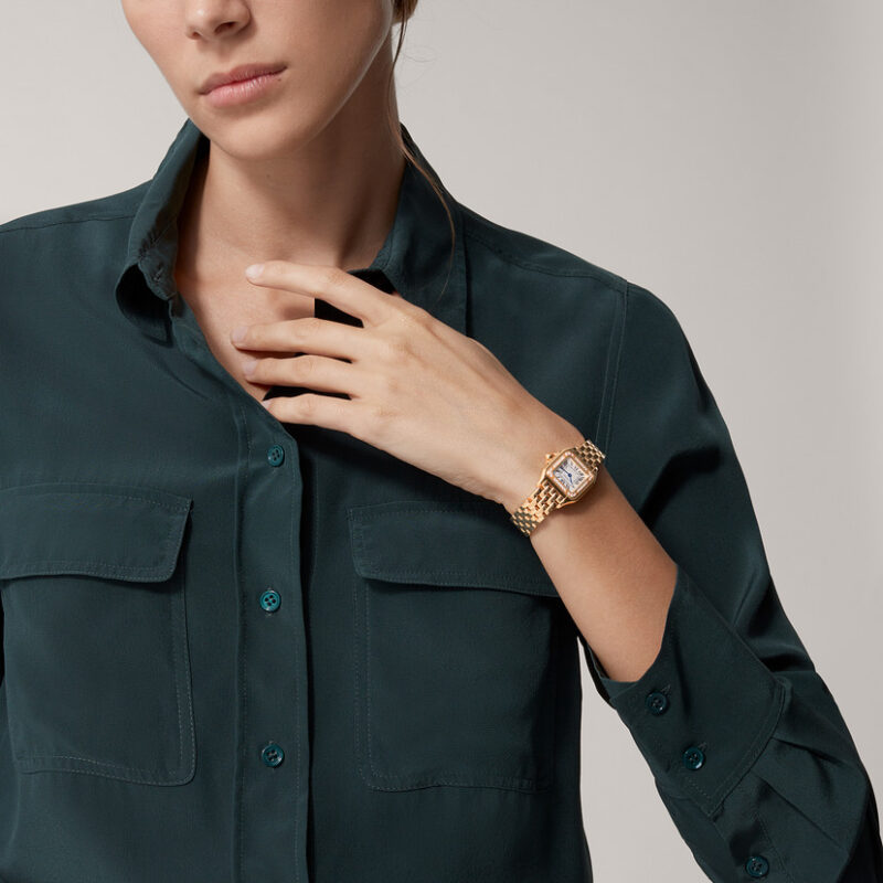 PANTHERE DE CARTIER WATCH SMALL MODEL QUARTZ MOVEMENT ROSE GOLD DIAMONDS CRWJPN0049 - Image 6