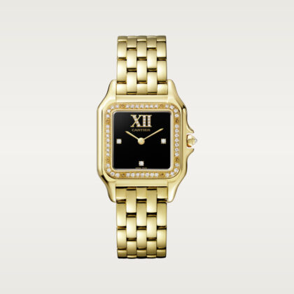 PANTHERE DE CARTIER WATCH MEDIUM MODEL QUARTZ MOVEMENT YELLOW GOLD DIAMONDS CRWJPN0044