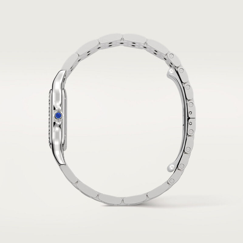 PANTHERE DE CARTIER WATCH MEDIUM MODEL QUARTZ MOVEMENT STEEL DIAMONDS CRW4PN0008 - Image 3