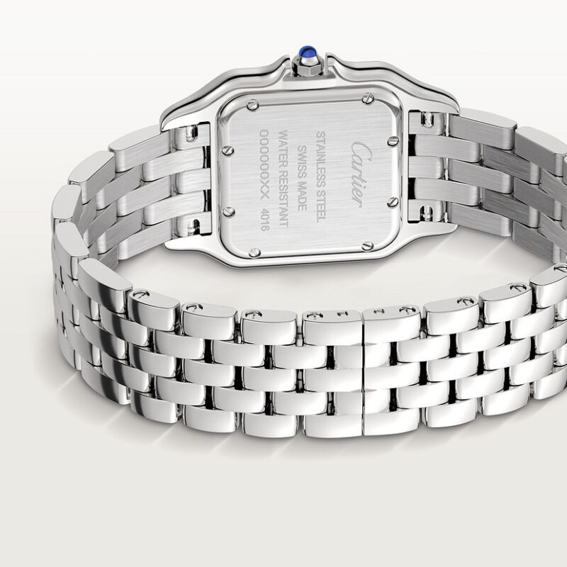 PANTHERE DE CARTIER WATCH MEDIUM MODEL QUARTZ MOVEMENT STEEL DIAMONDS CRW4PN0008 - Image 5