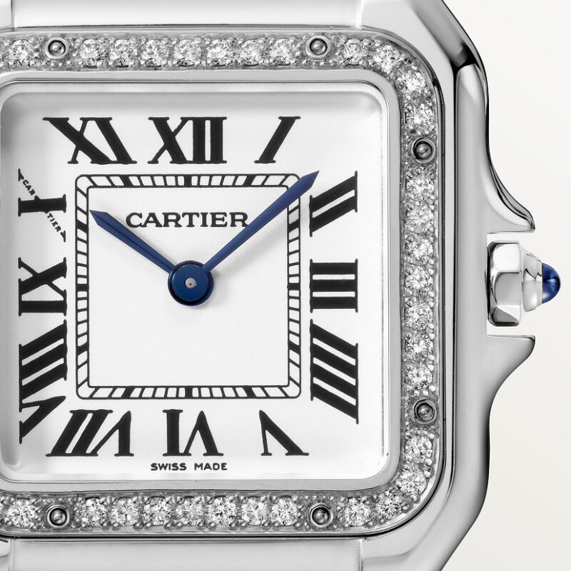 PANTHERE DE CARTIER WATCH MEDIUM MODEL QUARTZ MOVEMENT STEEL DIAMONDS CRW4PN0008 - Image 6