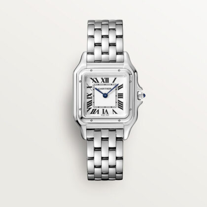 PANTHERE DE CARTIER WATCH MEDIUM MODEL QUARTZ MOVEMENT STEEL CRWSPN0007