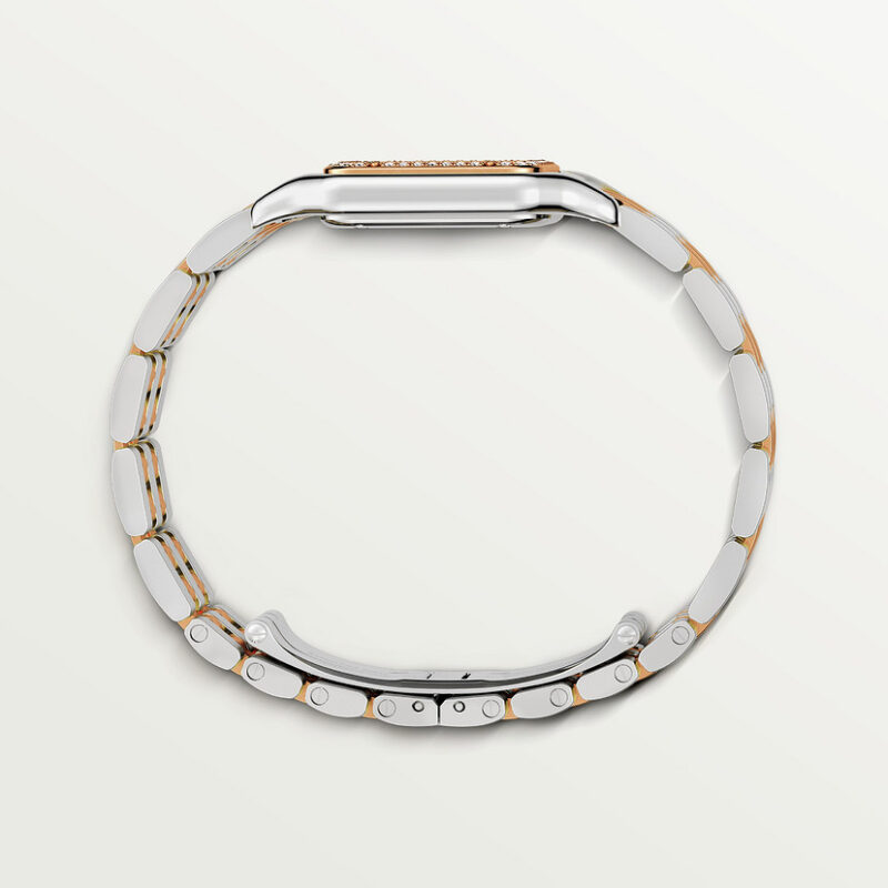 PANTHERE DE CARTIER WATCH MEDIUM MODEL QUARTZ MOVEMENT ROSE GOLD STEEL DIAMONDS CRW3PN0007 - Image 6
