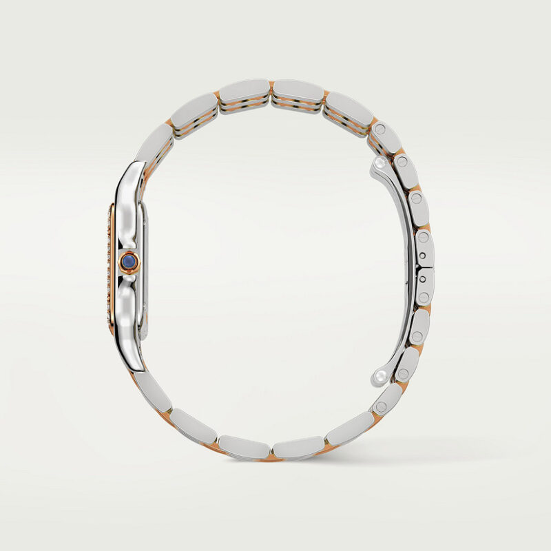 PANTHERE DE CARTIER WATCH MEDIUM MODEL QUARTZ MOVEMENT ROSE GOLD STEEL DIAMONDS CRW3PN0007 - Image 7