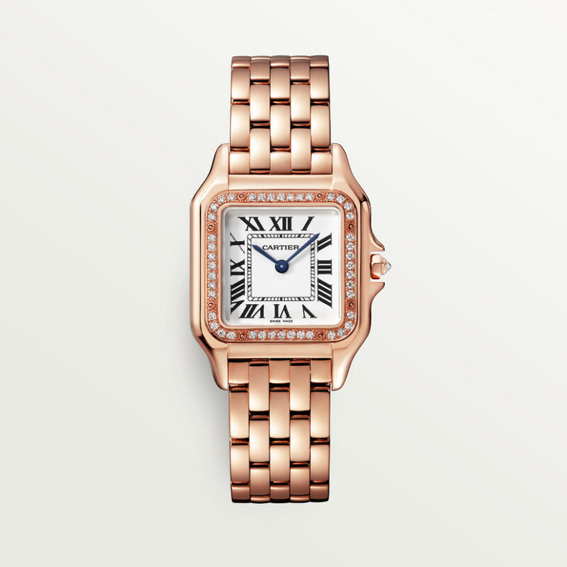 PANTHERE DE CARTIER WATCH MEDIUM MODEL QUARTZ MOVEMENT ROSE GOLD DIAMONDS CRWJPN0009 - Image 2