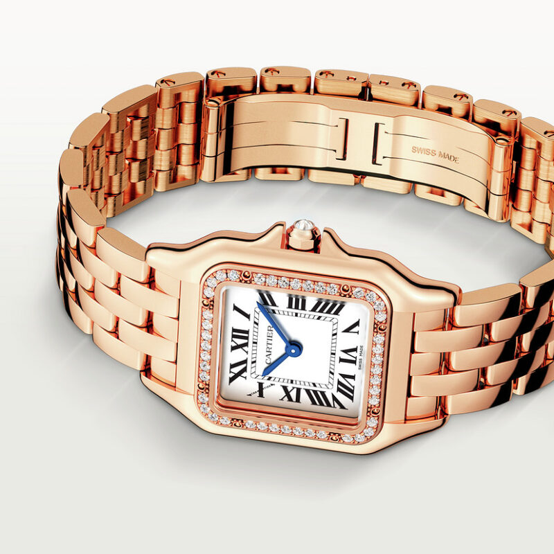 PANTHERE DE CARTIER WATCH MEDIUM MODEL QUARTZ MOVEMENT ROSE GOLD DIAMONDS CRWJPN0009 - Image 5