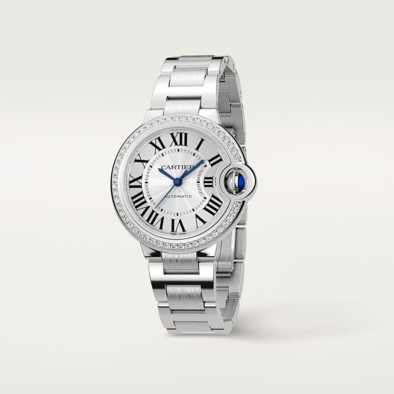 BALLON BLEU DE CARTIER WATCH 33 MM STEEL DIAMONDS CRW4BB0023 - Image 3