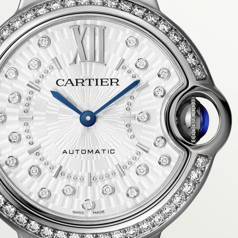 BALLON BLEU DE CARTIER WATCH 33 MM STEEL DIAMONDS CRW4BB0035 - Image 5
