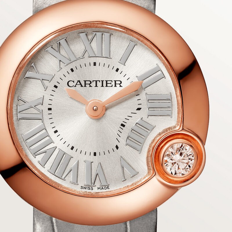 BALLON BLANC DE CARTIER WATCH 26MM QUARTZ MOVEMENT ROSE GOLD DIAMOND LEATHER CRWGBL0004 - Image 3