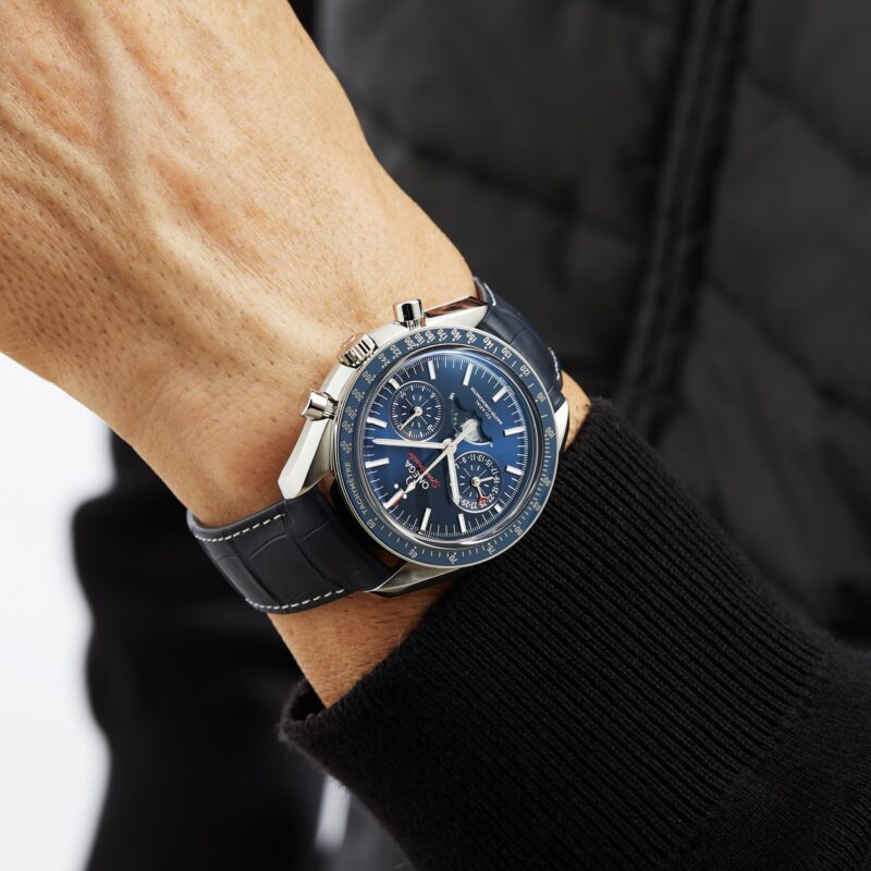 OMEGA SPEEDMASTER MOONPHASE CO AXIAL MASTER CHRONOMETER CHRONOGRAPH MENS WATCH O30433445203001 - Image 8