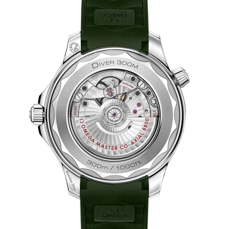OMEGA SEAMASTER DIVER 300M CO AXIAL MASTER CHRONOMETER 42MM MENS WATCH GREEN O21032422010001 - Image 2