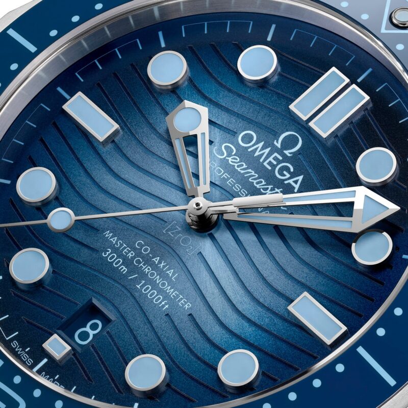 OMEGA SEAMASTER DIVER 300M CO AXIAL MASTER CHRONOMETER 42MM SUMMER BLUE O21030422003003 - Image 6