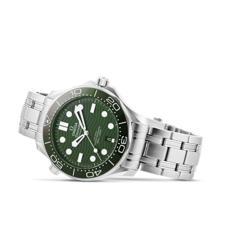 OMEGA SEAMASTER DIVER 300M CO AXIAL MASTER CHRONOMETER 42MM MENS WATCH GREEN O21030422010001 - Image 3