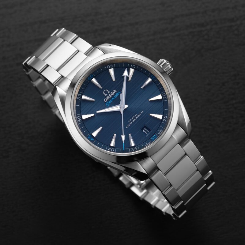 OMEGA SEAMASTER AQUA TERRA 150M MENS BLUE DIAL 41MM AUTOMATIC CO AXIAL WATCH O22010412103001 - Image 6