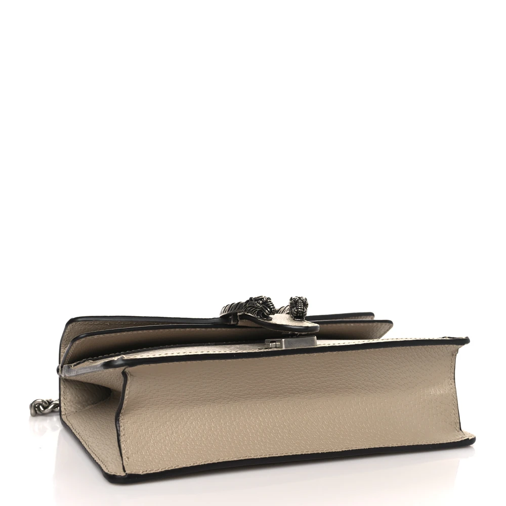 GUCCI SMALL RECTANGULAR DIONYSUS SHOULDER BAG BEIGE / MYSTIC WHITE / OATMEAL GG SUPREME MONOGRAM CANVAS & TEXTURED DOLLAR CALFSKIN LEATHER AGED SILVER HARDWARE - Image 6