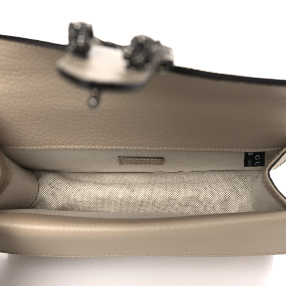 GUCCI SMALL RECTANGULAR DIONYSUS SHOULDER BAG BEIGE / MYSTIC WHITE / OATMEAL GG SUPREME MONOGRAM CANVAS & TEXTURED DOLLAR CALFSKIN LEATHER AGED SILVER HARDWARE - Image 7