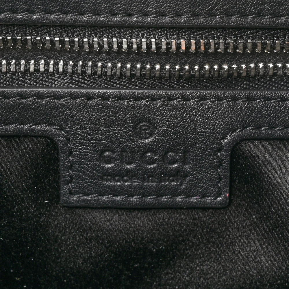 GUCCI SMALL JACKIE 1961 HOBO BLACK GG MONOGRAM VELVET SILVER HARDWARE - Image 2