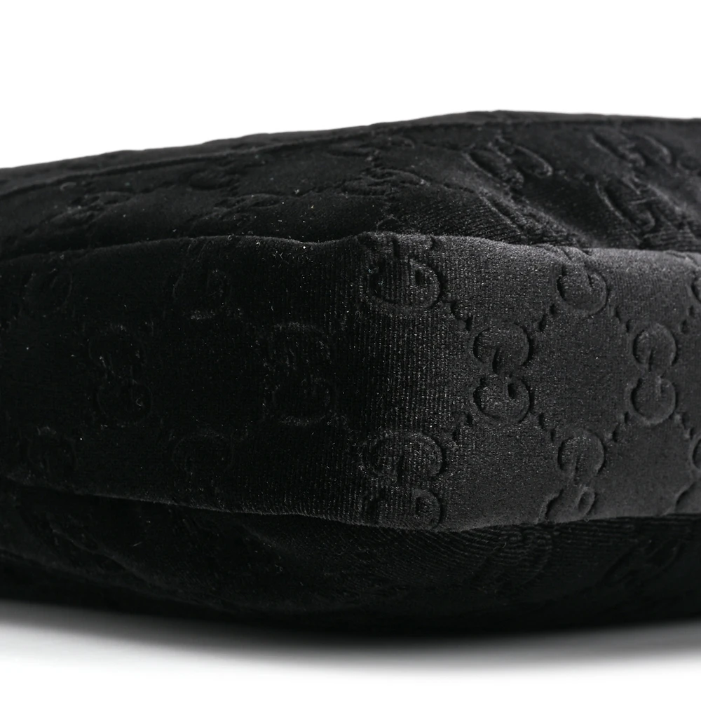GUCCI SMALL JACKIE 1961 HOBO BLACK GG MONOGRAM VELVET SILVER HARDWARE - Image 5
