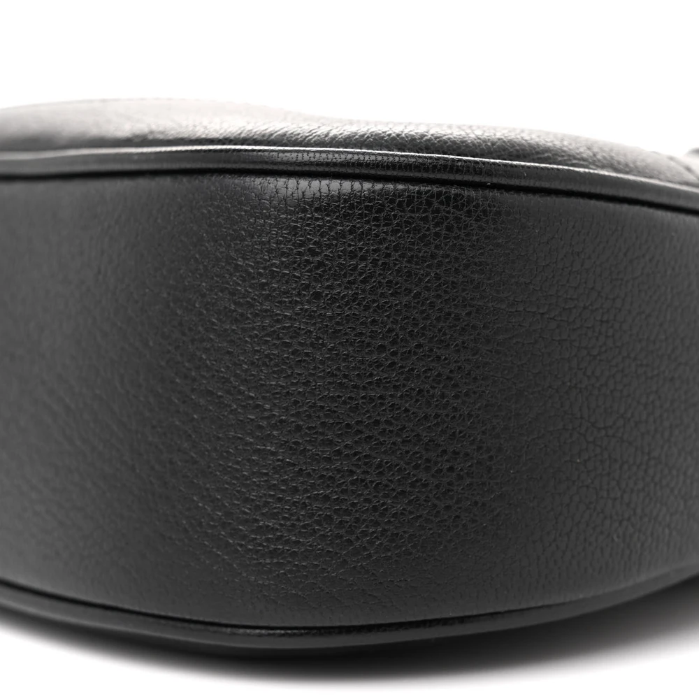 GUCCI SMALL APHRODITE SHOULDER BAG BLACK GOATSKIN LEATHER BRASS HARDWARE - Image 4