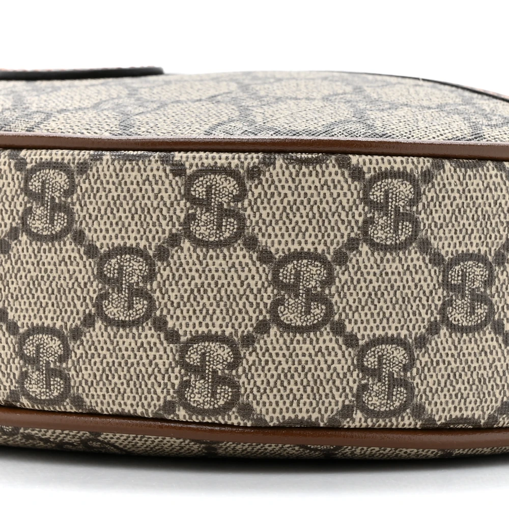 GUCCI SMALL JACKIE 1961 HOBO BEIGE / EBONY BROWN SUGAR GG SUPREME MONOGRAM CANVAS & AZALEA CALFSKIN LEATHER GOLD HARDWARE - Image 4