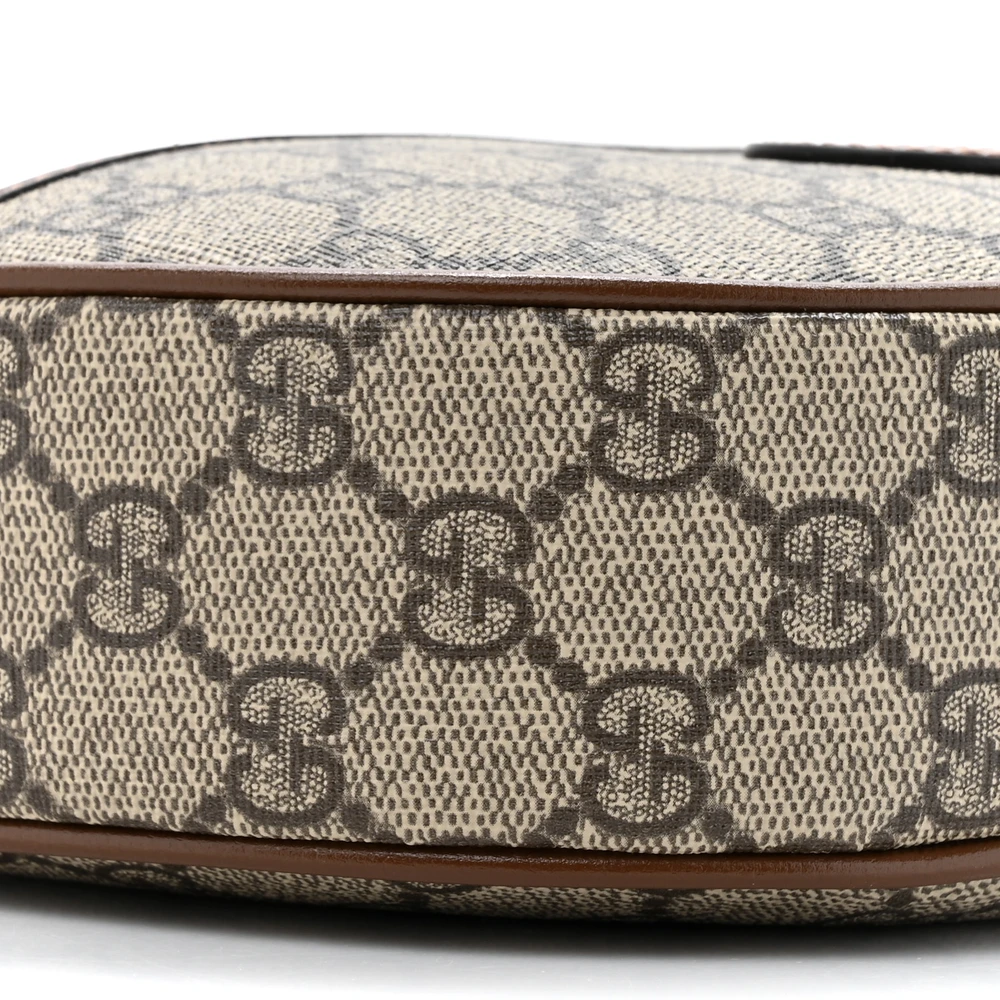 GUCCI SMALL JACKIE 1961 HOBO BEIGE / EBONY BROWN SUGAR GG SUPREME MONOGRAM CANVAS & AZALEA CALFSKIN LEATHER GOLD HARDWARE - Image 5