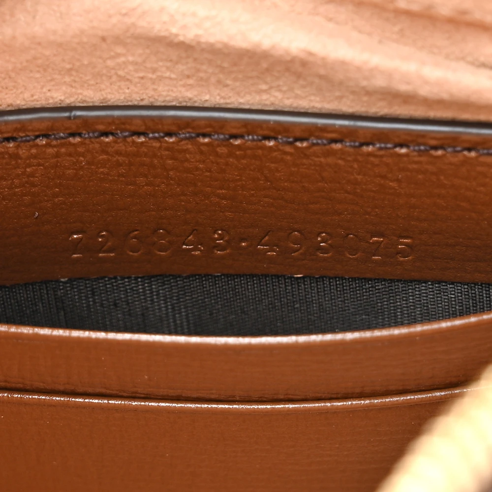 GUCCI SMALL JACKIE 1961 HOBO BEIGE / EBONY BROWN SUGAR GG SUPREME MONOGRAM CANVAS & AZALEA CALFSKIN LEATHER GOLD HARDWARE - Image 8