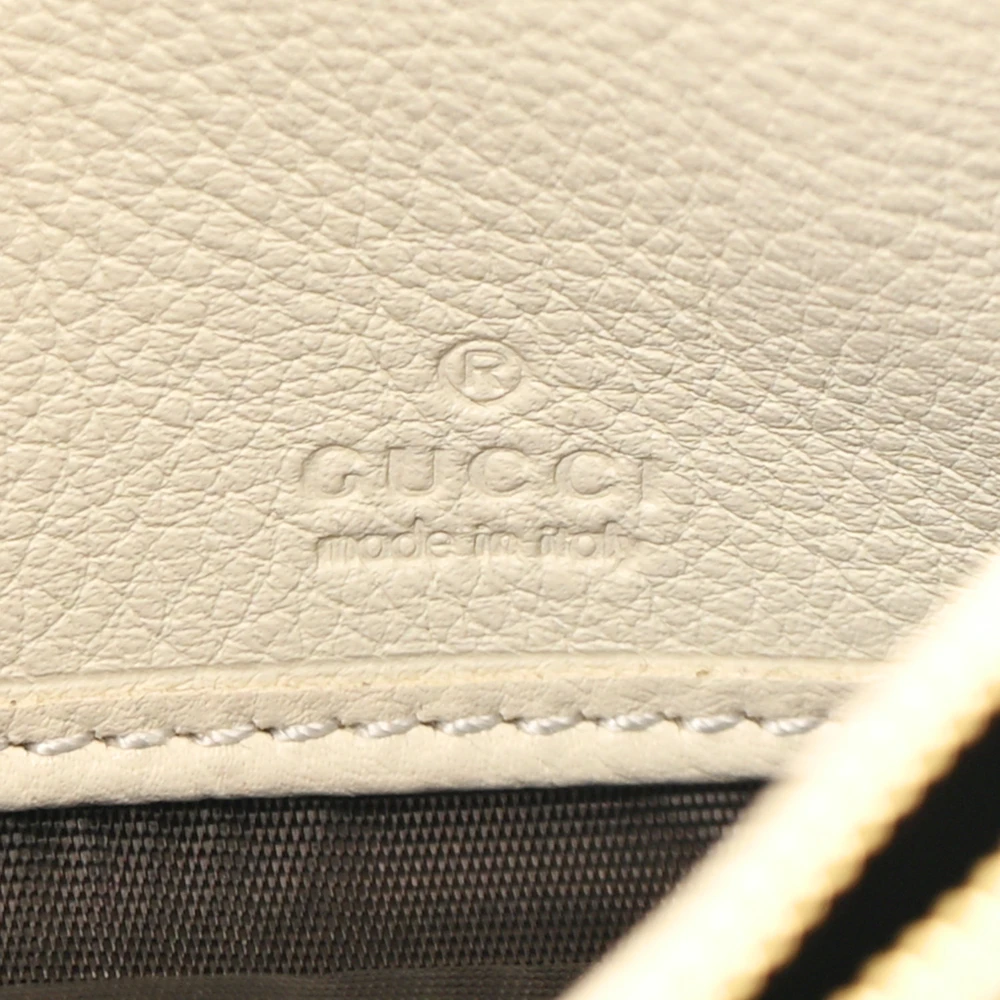 GUCCI SMALL ROXY BLONDIE CONTINENTAL CHAIN WALLET MYSTIC WHITE CALFSKIN LEATHER GOLD HARDWARE - Image 2