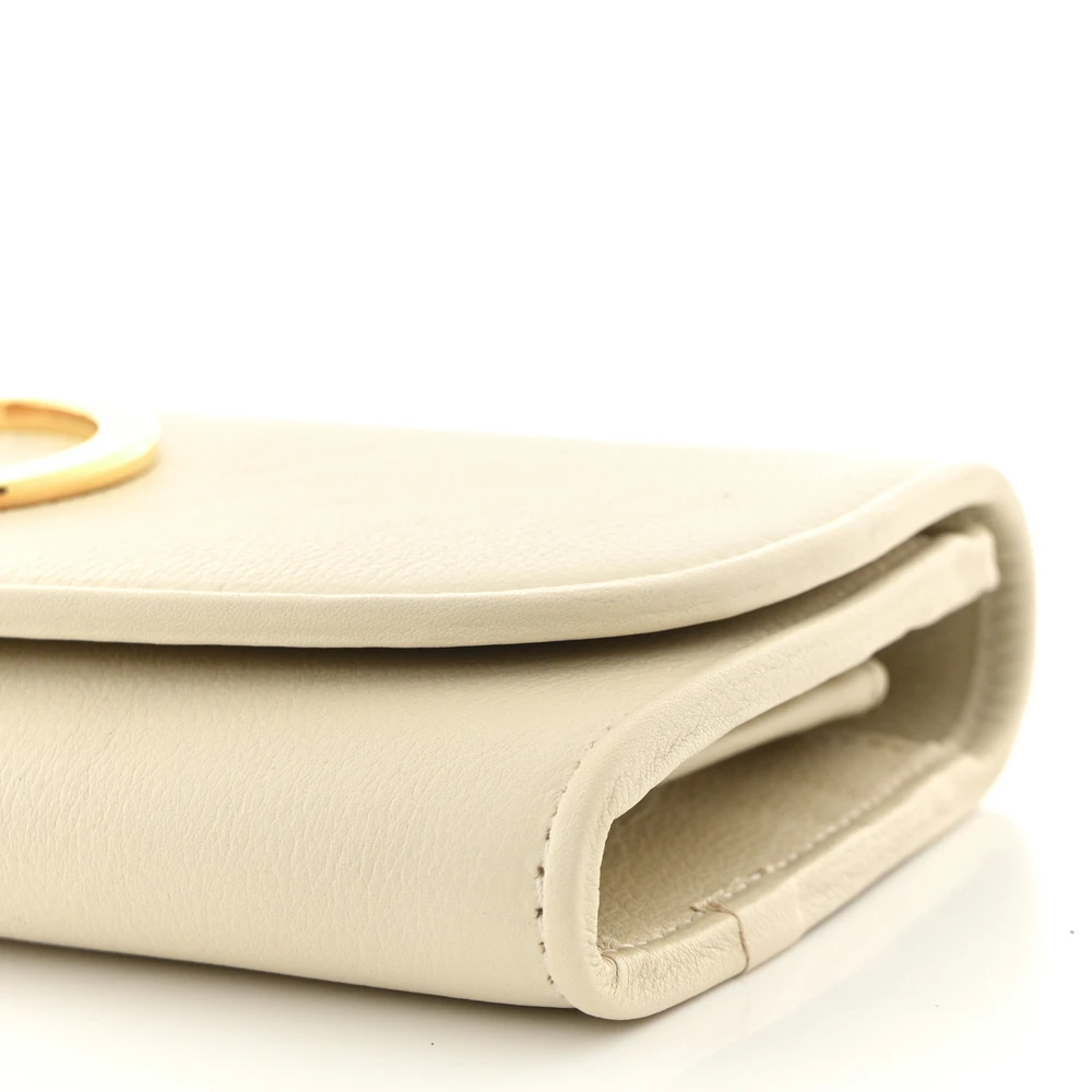 GUCCI SMALL ROXY BLONDIE CONTINENTAL CHAIN WALLET MYSTIC WHITE CALFSKIN LEATHER GOLD HARDWARE - Image 4