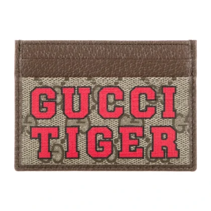 GUCCI SMALL COMPACT WALLET BROWN GG SUPREME CANVAS