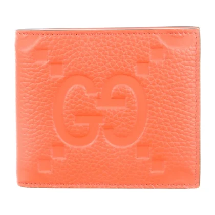 GUCCI MEDIUM BIFOLD WALLET ORANGE JUMBO GG LEATHER