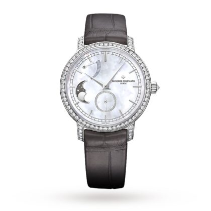 VACHERON CONSTANTIN TRADITIONNELLE MOON PHASE AND. POWER RESERVE SMALL MODEL LADIES WATCH 83570/000G 9916