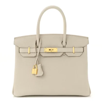 HERM??S BIRKIN 30 BETON TOGO LEATHER GOLD HARDWARE