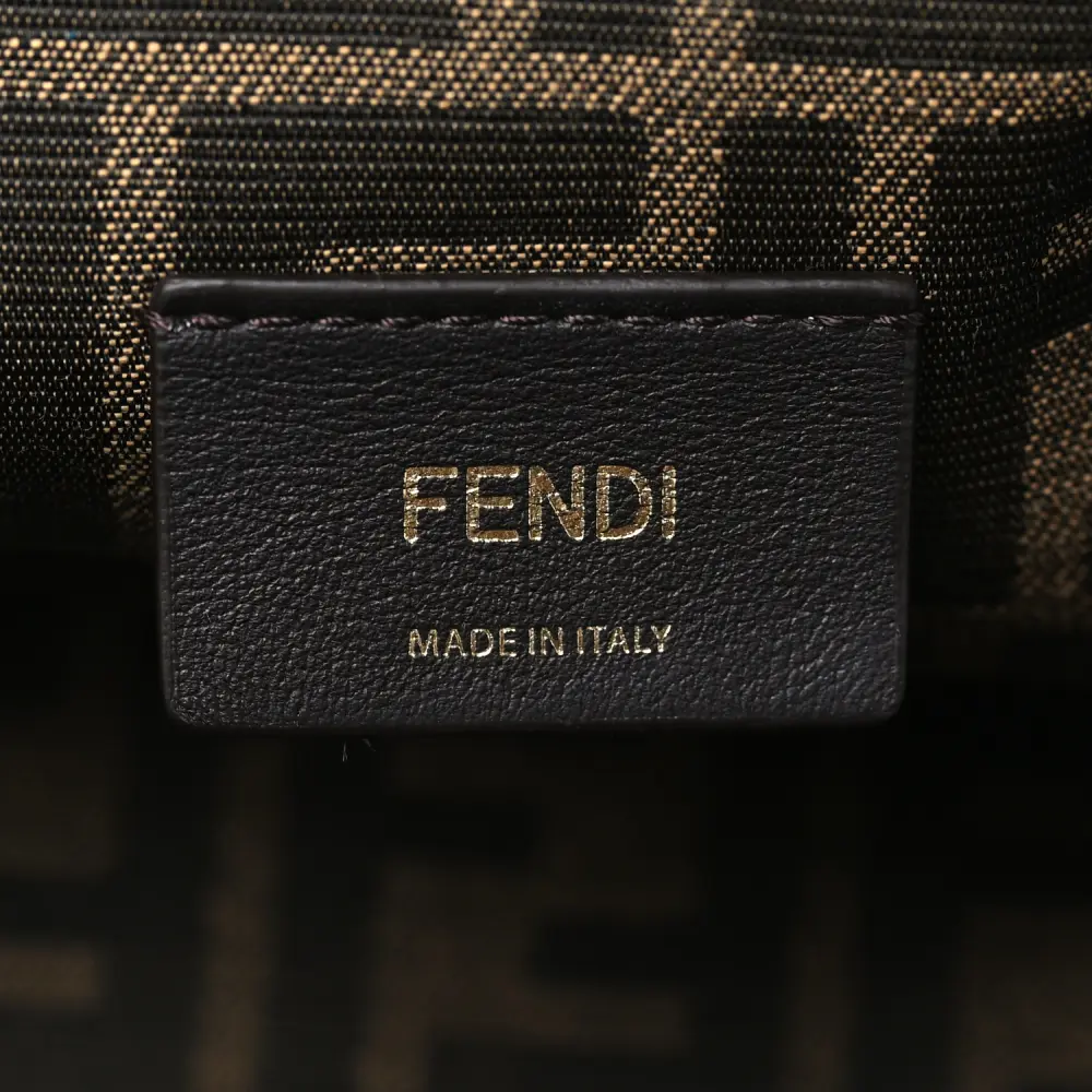 FENDI SMALL FENDI FIRST AZZURRO BABY SHINY NAPPA LEATHER GOLD HARDWARE - Image 2