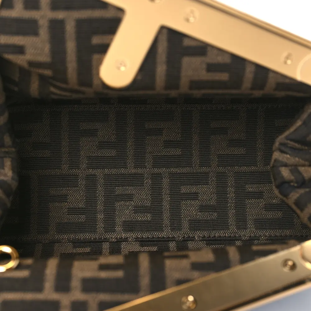 FENDI SMALL FENDI FIRST AZZURRO BABY SHINY NAPPA LEATHER GOLD HARDWARE - Image 7