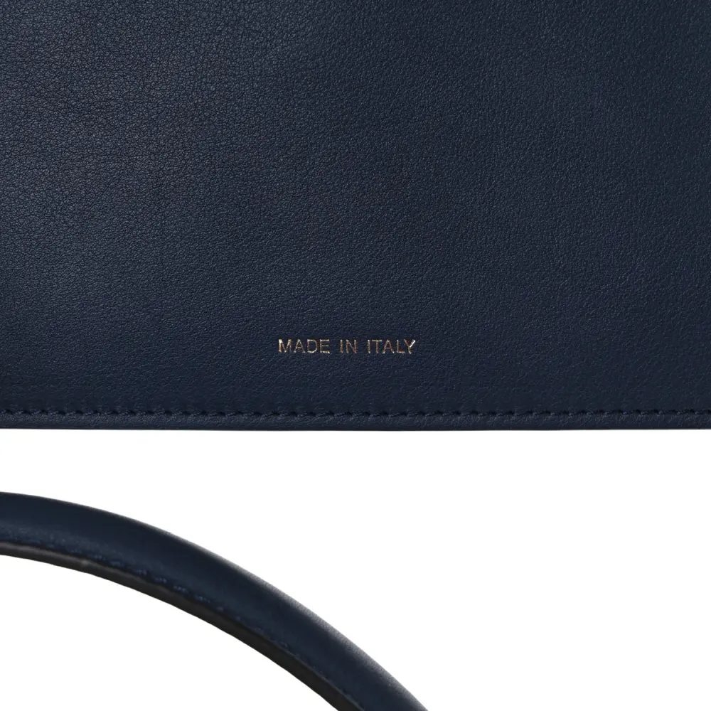 FENDI MEDIUM FF PEEKABOO I SEE U SATCHEL BLUE/BLACK CHENILLE & VITELLO SETA LEATHER GOLD HARDWARE - Image 8