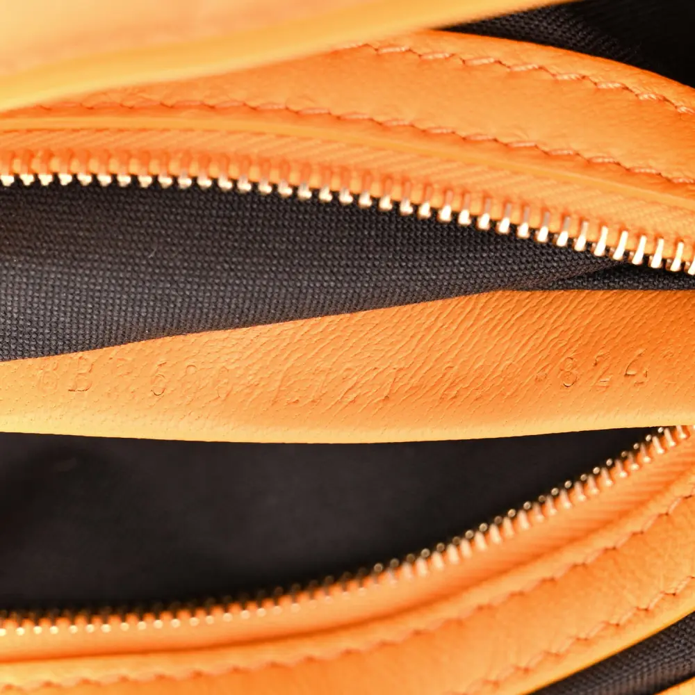 FENDI FF 1974 EMBOSSED BAGUETTE CLEMENTINE NAPPA LEATHER GOLD HARDWARE - Image 8