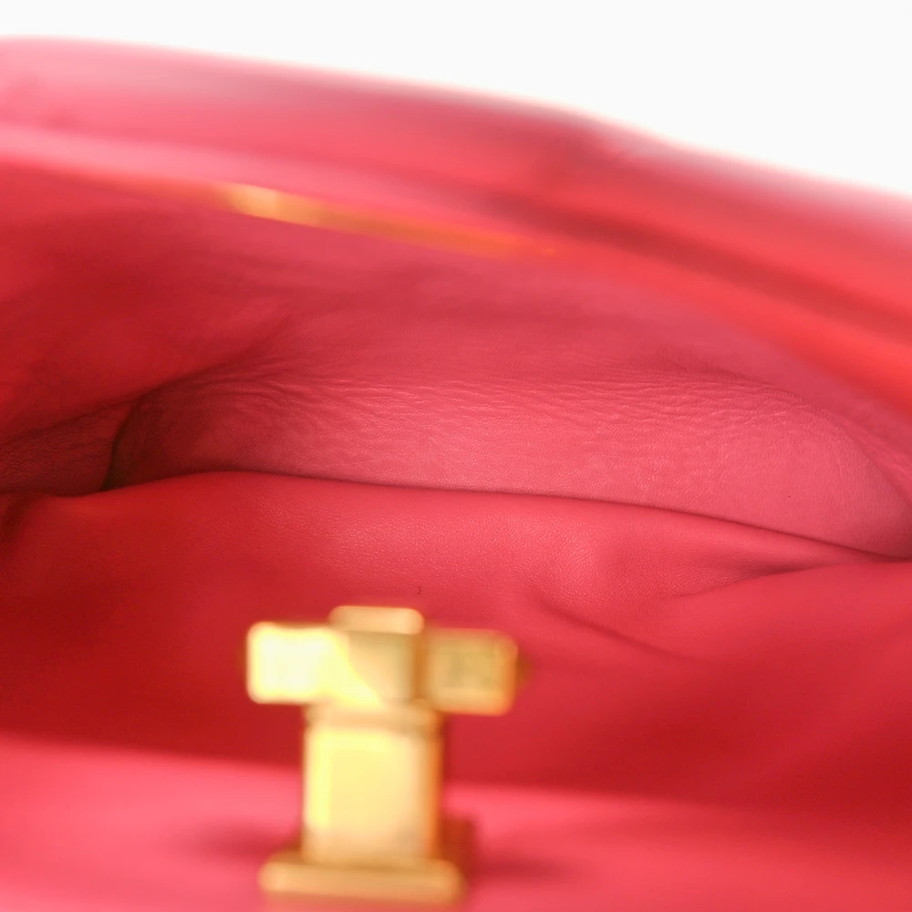 VALENTINO GARAVANI SMALL ROMAN STUD THE HANDLE BAG FLAMINGO PINK NAPPA LEATHER GOLD HARDWARE - Image 7