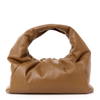 BOTTEGA VENETA SMALL THE SHOULDER POUCH CAMMELLO SMOOTH BUTTER CALF LEATHER