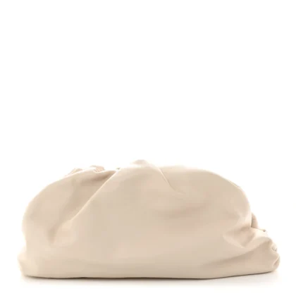 BOTTEGA VENETA OVERSIZED THE POUCH CLUTCH MIST SMOOTH BUTTER CALF LEATHER