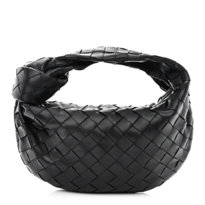 BOTTEGA VENETA MINI INTRECCIATO JODIE BLACK NAPPA LEATHER