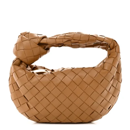 BOTTEGA VENETA MINI INTRECCIATO JODIE CARAMEL NAPPA LEATHER
