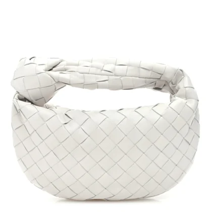 BOTTEGA VENETA MINI INTRECCIATO JODIE CHALK NAPPA LEATHER